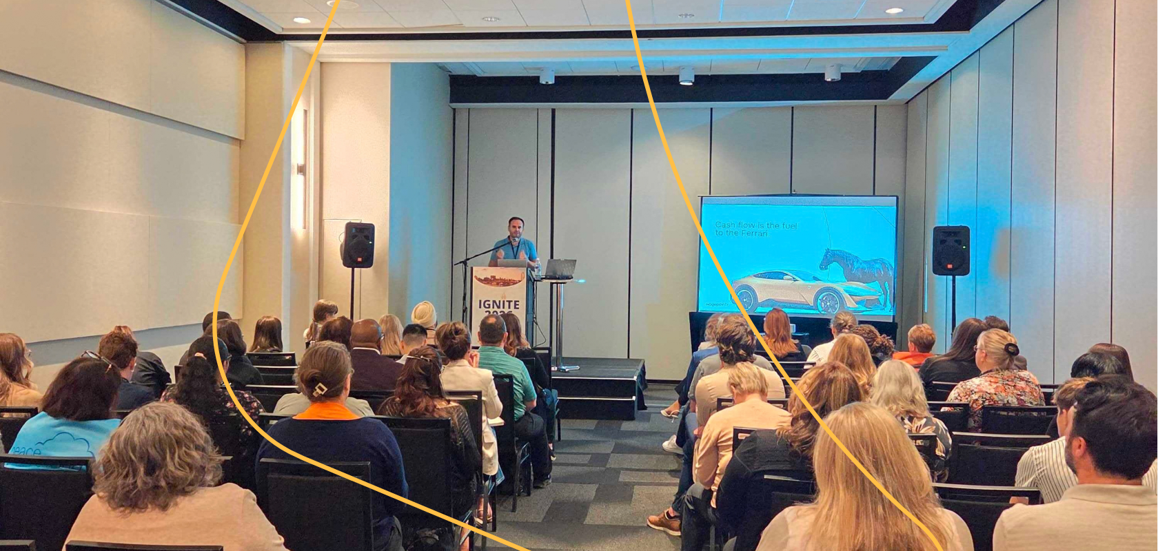 Wagepoint CEO Ben Richmond presents Demystifying Advisory: Scaling Capability with Technology to a full room at CPB IGNITE 2026 in Montreal.
